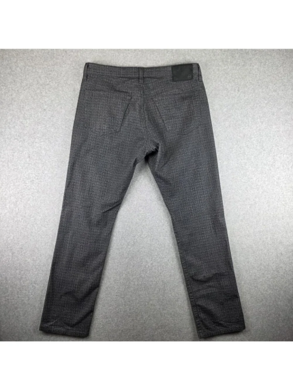 AG Adriano Goldschmied Everett Pants Mens 34x34 Gray Herringbone Slim Straight
